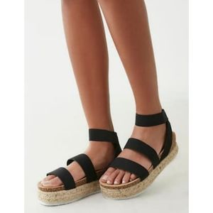 Esoaddille platform black strappy sandals